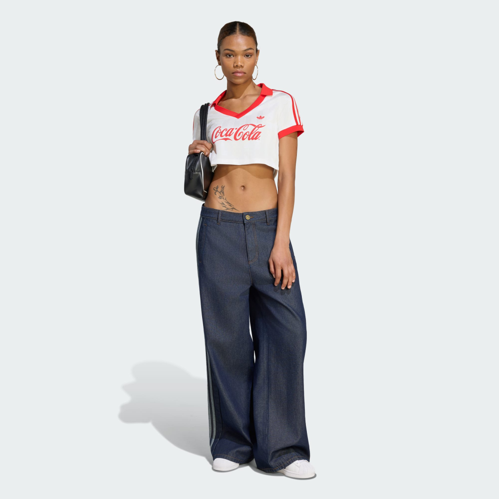 ADIDAS X COCA-COLA Укороченная футболка, белый