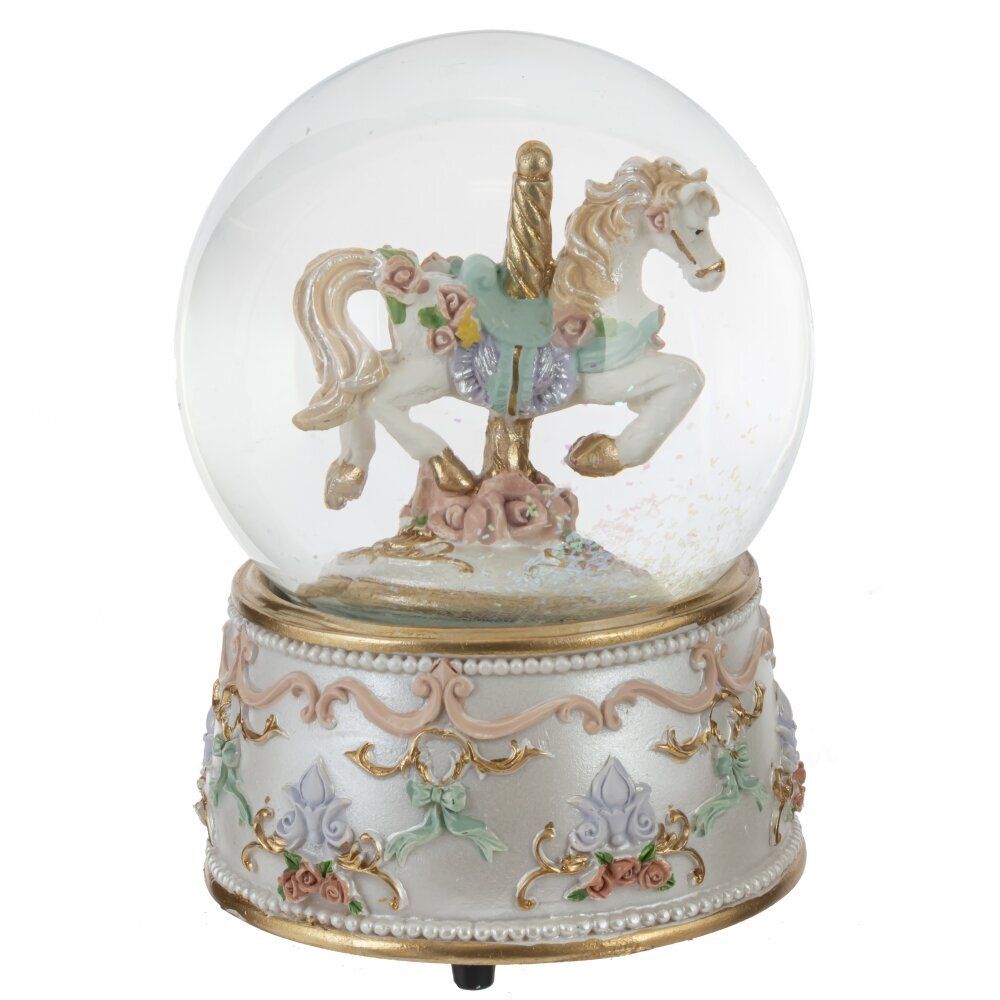 GAEM Фигурка декоративная в стекл шаре"Карусель" (ключ, муз), D 10 см, L9,5 W10 H14 см