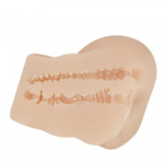 Мастурбатор реалистичный двойной Hailey с вибрацией (анус+вагина) телесный