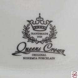 Блюдо для хлеба на ноге Queen's Crown Роза перламутр 35 см