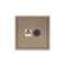 Розетка компьютерная + телевизионная 2-м СП ArtGallery RJ45 кат.5E + TV механизм шампань SE GAL000589
