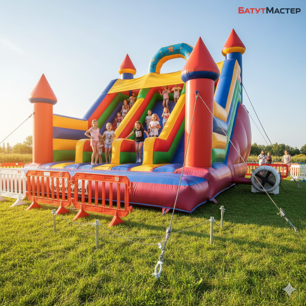 Как надёжно закрепить надувные аттракционы и аквапарки: пошаговое руководство от БатутМастер
