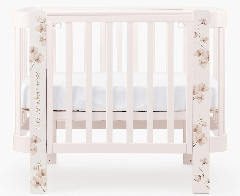 Детская кроватка-трансформер Happy baby Mommy Love в комплекте с расширением 160х70 pink