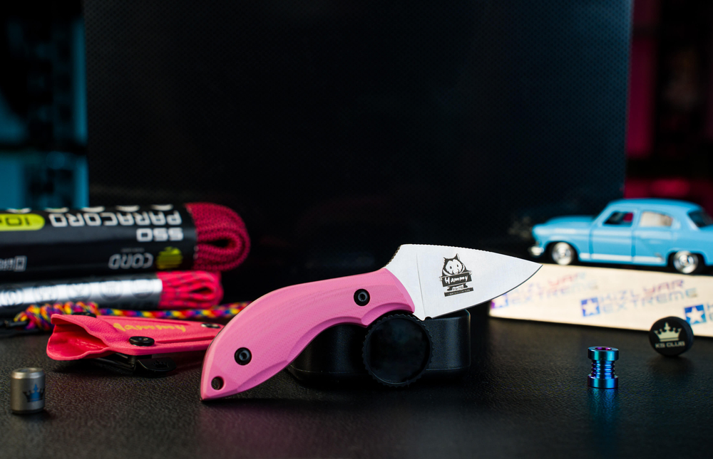 Туристический нож Hammy Elmax StoneWash Pink Kydex