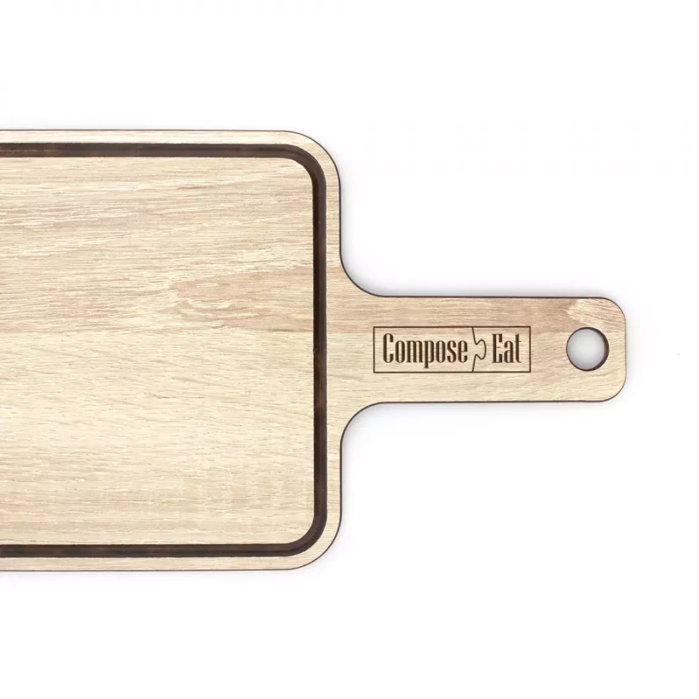 Доска разделочная с ручкой 15х33см ComposeEat Everyday дуб светлый