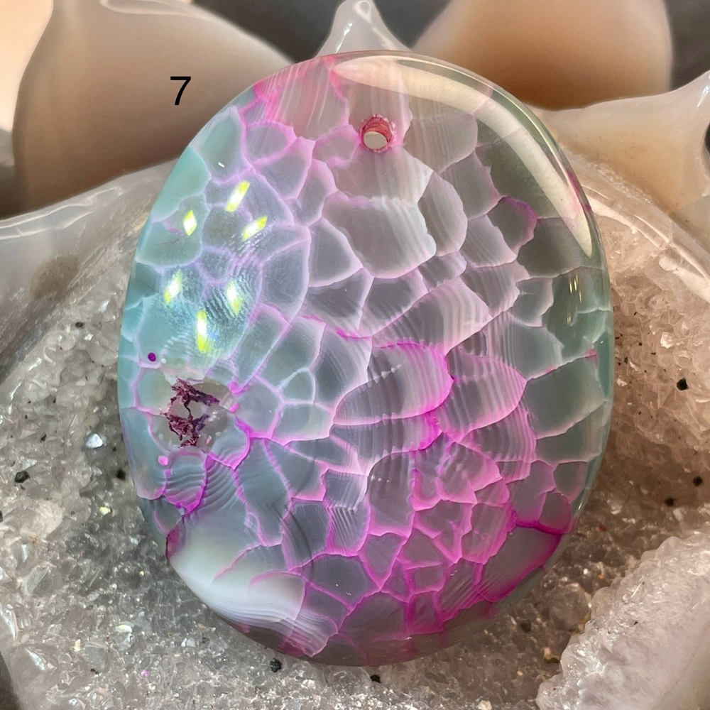 46895 Агат пати Кулон овал 50мм