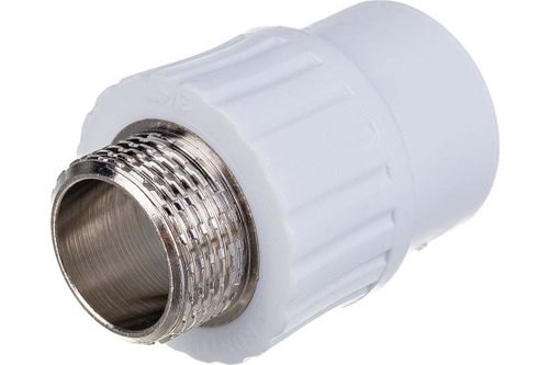 Муфта комбинированная PPR нар. р. 25х3/4, белый, РТП (10665)