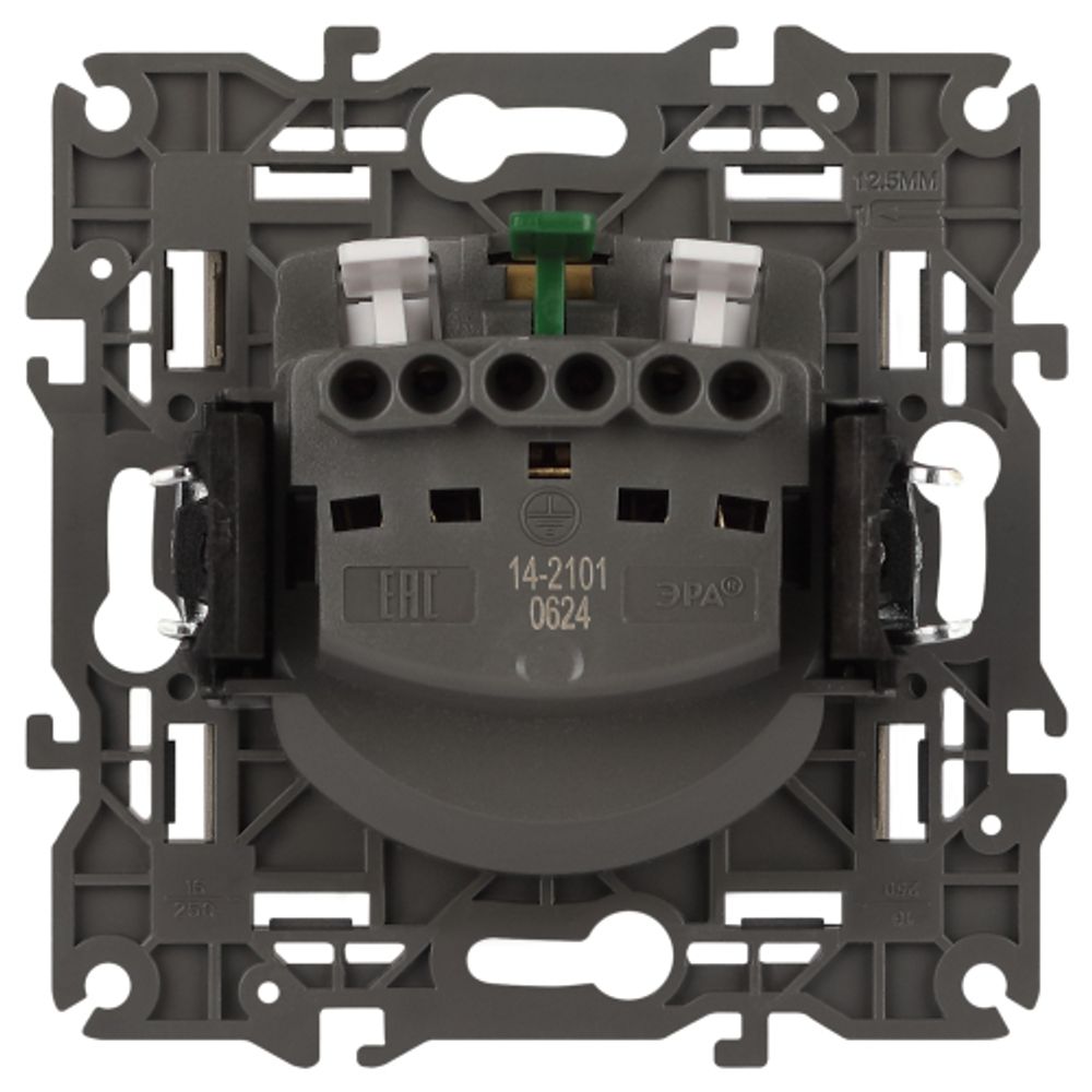 14-2101-04 ЭРА Розетка 2P+E Schuko, 16A-250В, IP20, Эра Elegance, шампань | Elegance Шампань