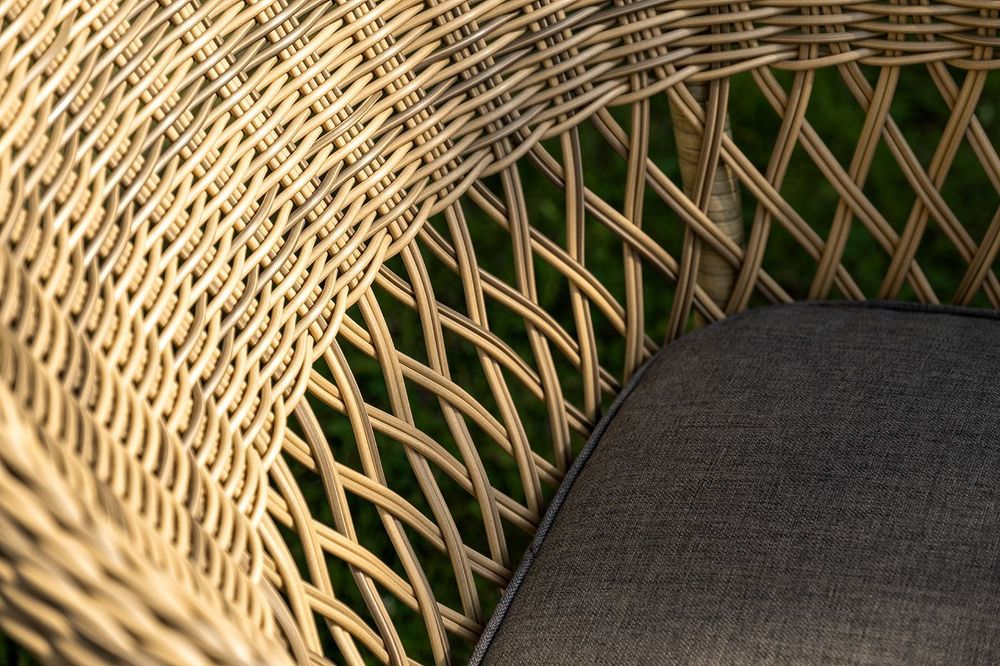 "Эспрессо-150 S" обеденная группа плетеная, цвет соломенный