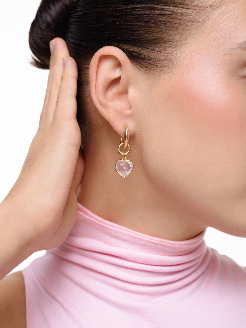 Серьги "Whale Amour" gold аметист