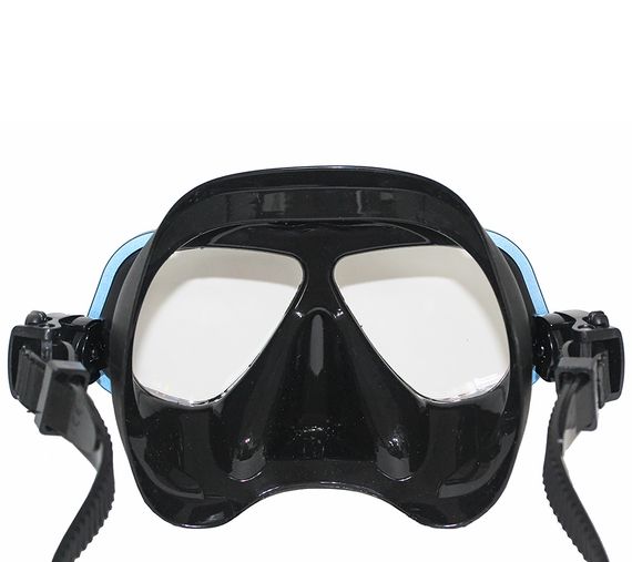 Маска FanDiver F299 с алюминиевой рамкой черный/синий