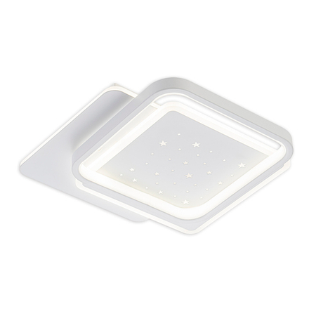 Потолочный светодиодный светильник 81Вт, 6480лм, 3000-6500K, Ra>80, плавная регулировка мощности, изменение цветовой температуры, пульт, металл/акрил, белый