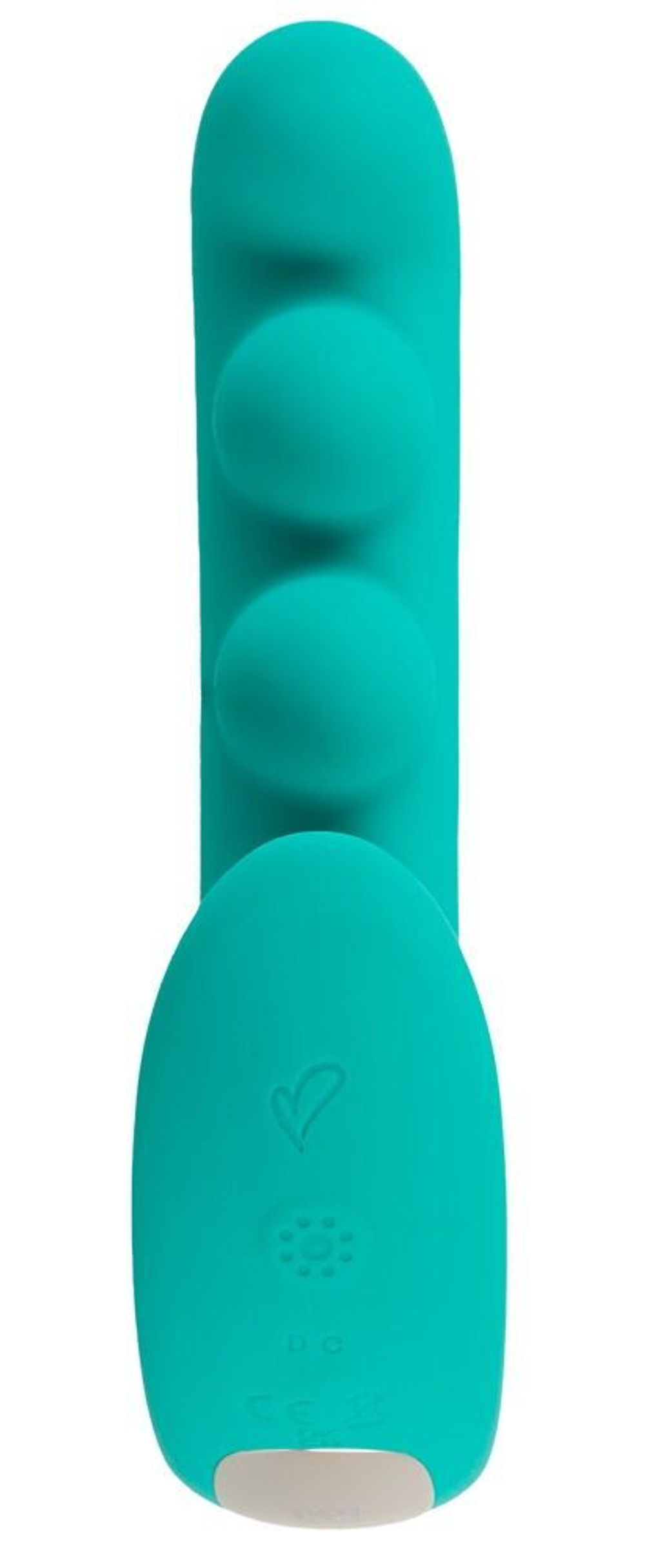 Зеленый вибратор SYLORA Unique Beads Vibrator - 17 см. (Цвет: зеленый)
