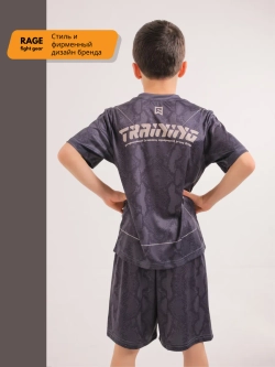 Детский спортивный костюм шорты и футболка для тренировок