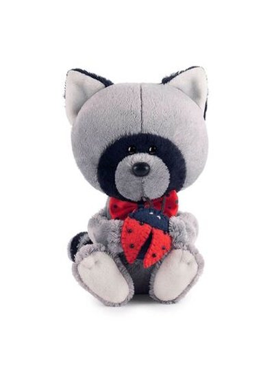 Мягкая игрушка Енот Лёка с божьей коровкой 15см.