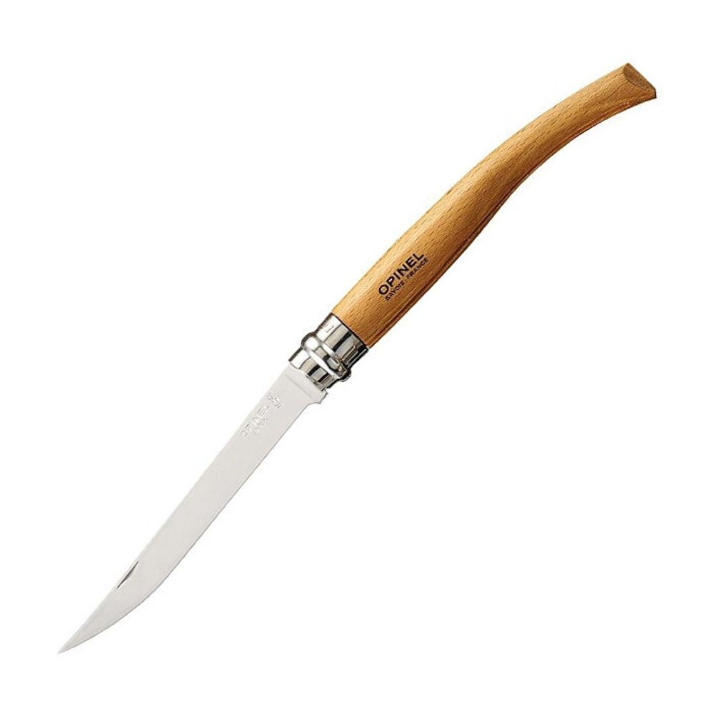 Нож филейный Opinel №10, н/с, рукоять из дерева бука