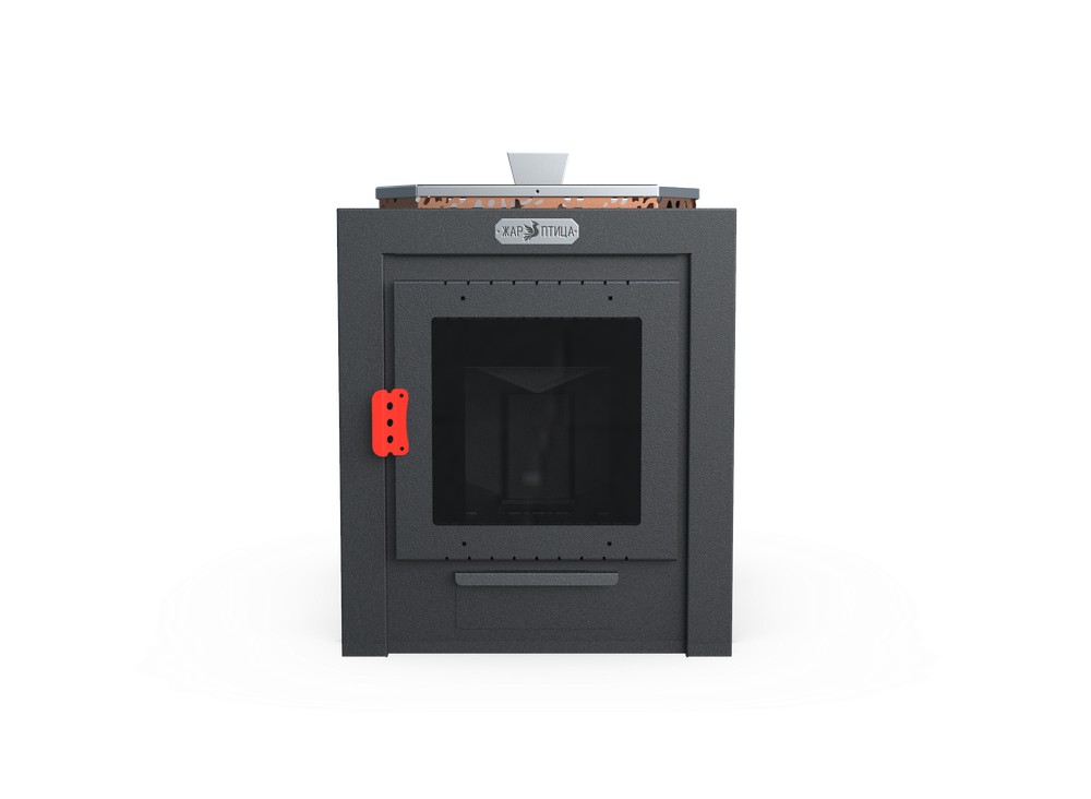 Банная печь Душа- 15 Сетка Леопард Закрытая Каменка панорама 8мм