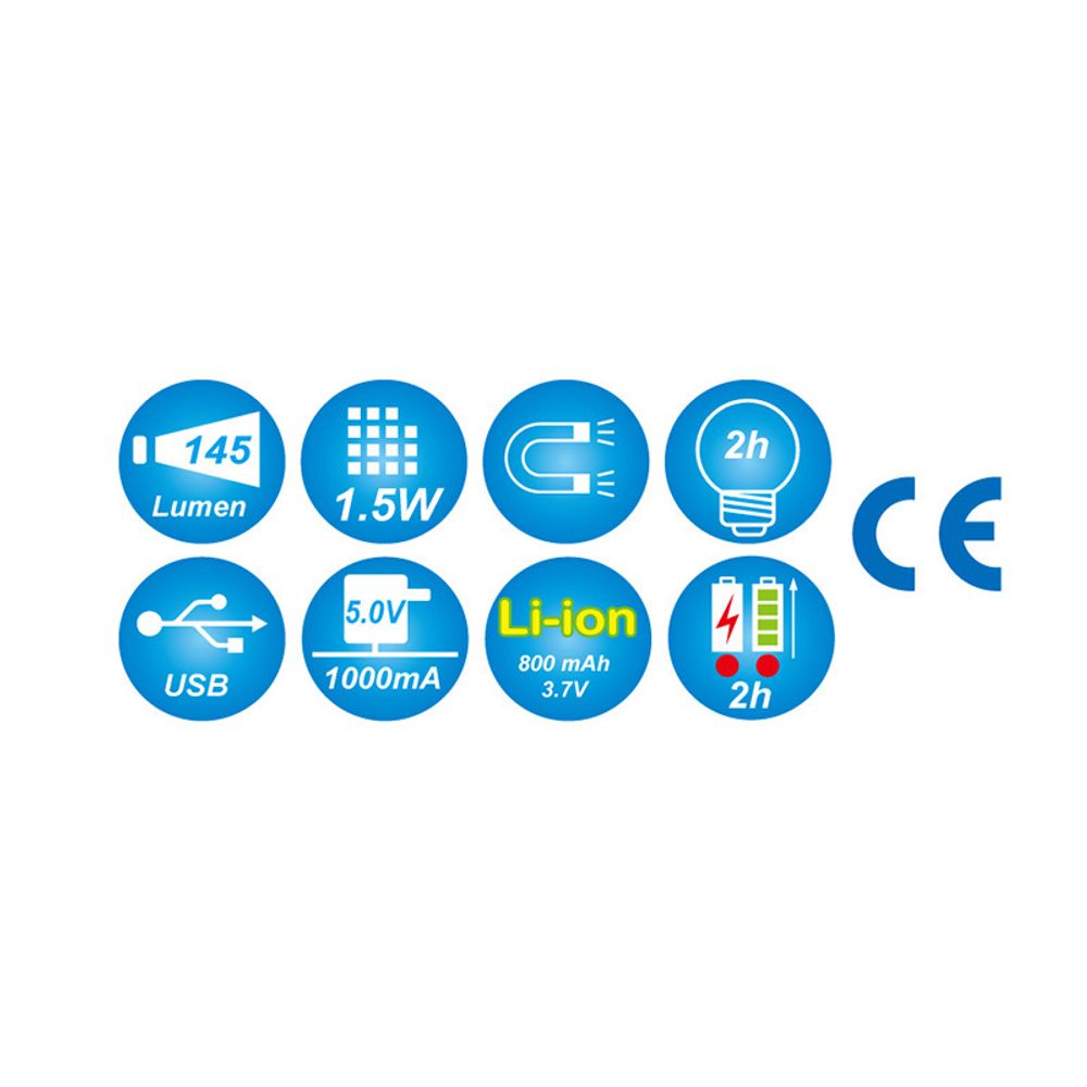 KING TONY (9TA28) Фонарь светодиодный в форме ручки, Li-Ion, 145 люмен