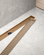 Душевой лоток Drain System 600 DS230106/19 Розовое золото, с вставкой «Lines»