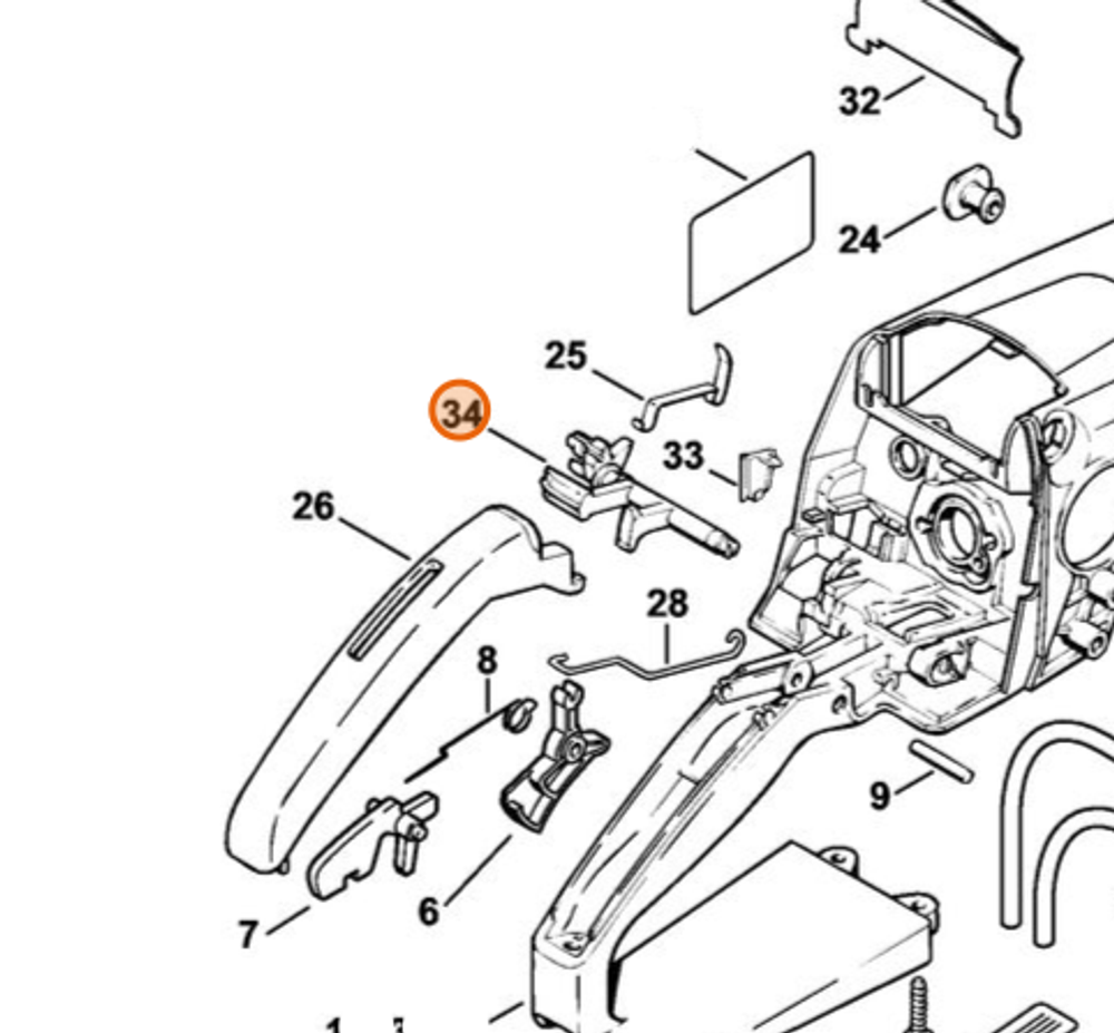 Вал управления переключением для бензопилы STIHL MS 210, 230, 250. арт.PJ25035 FARMERTEC (STIHL 1123 182 0903)