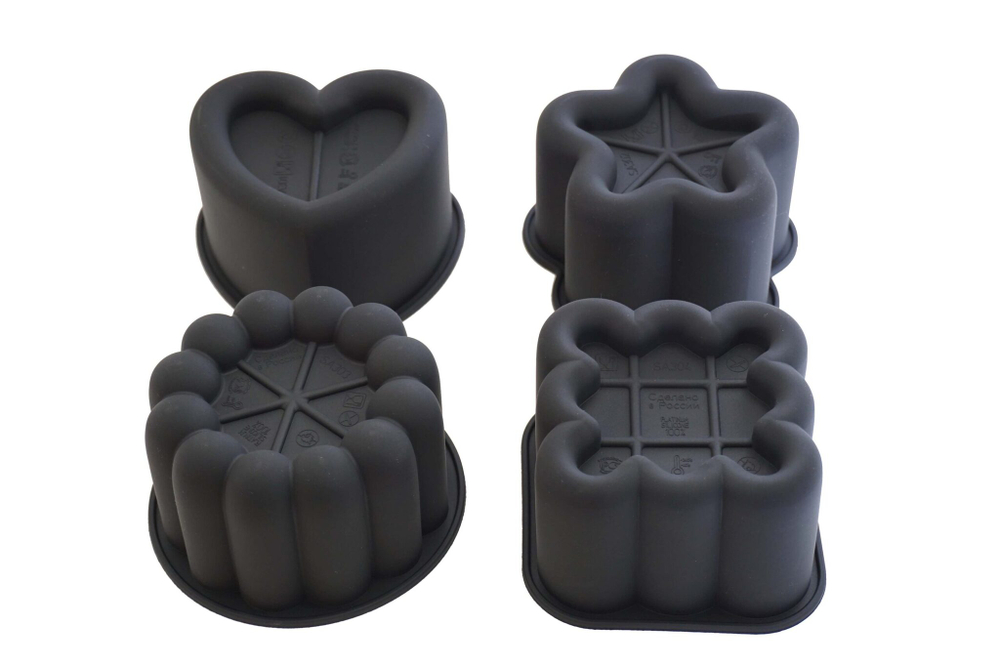 Силиконовая форма "Бенто савоярди сердце" 110*110*70, V 550 мл