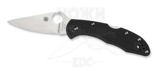 Складной нож Spyderco Delica Flat Ground Black C11FPBK c клинком из стали VG-10, рукоять FRN