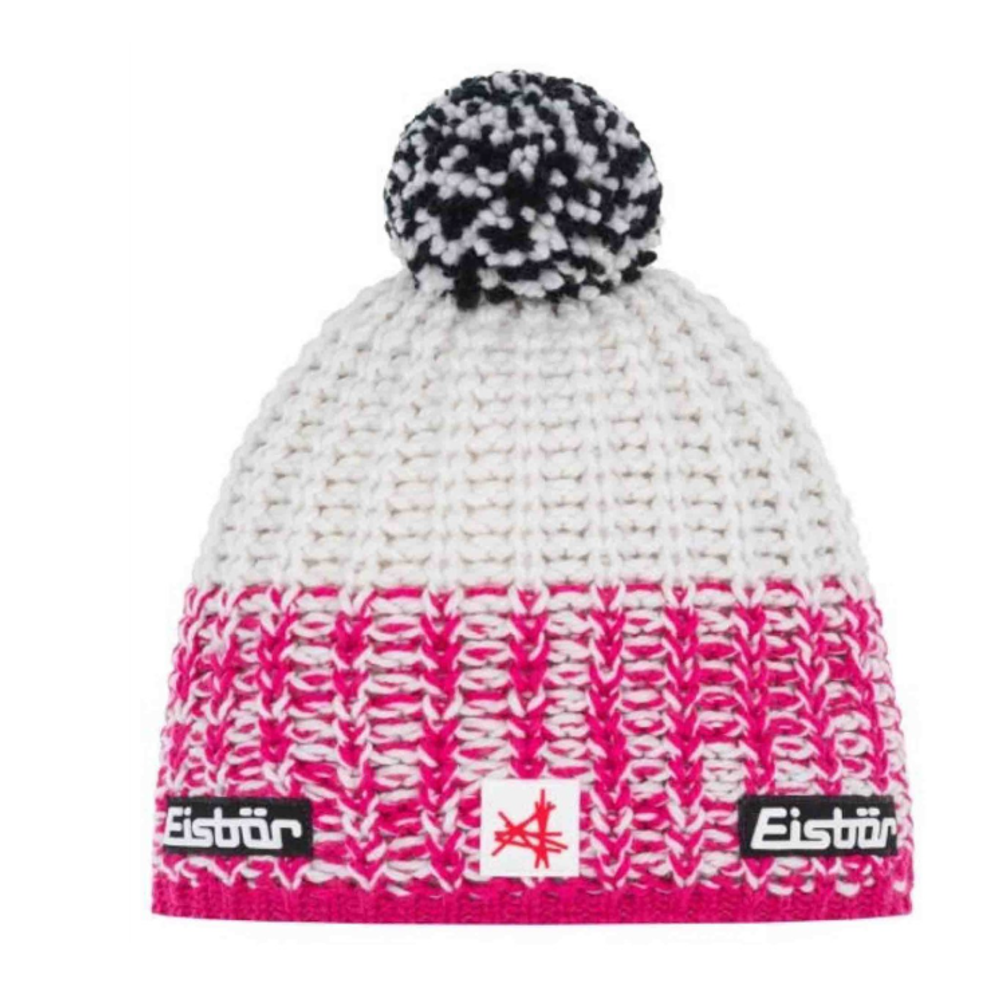 Шапка EISBAR Refocus Pompon MU SA (142) pittipink-white-white