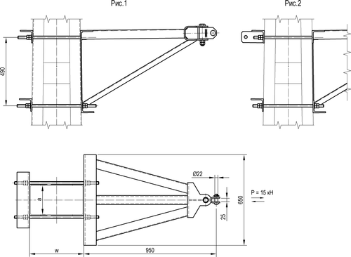 Удлинитель для крепления одной консоли на металлической стойке в обхват