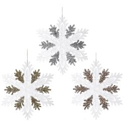 GAEM Изделие декоративное подвесное "Снежинка", L26 W0,5 H30 см, 3в.