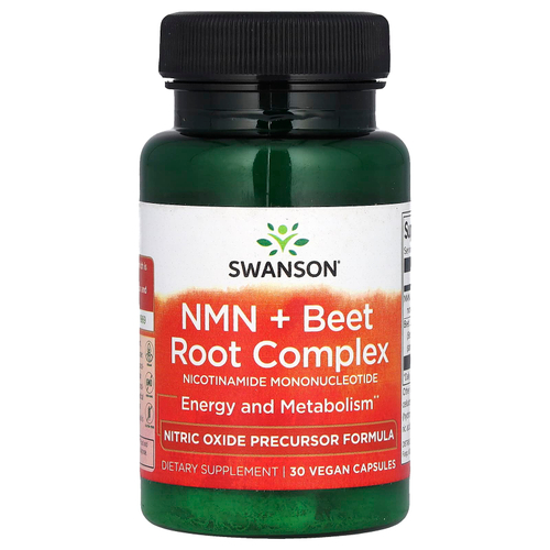 Swanson Vitamins, Комплекс NMN + свекла, 30 веганских капсул