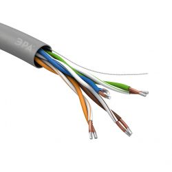 Кабель витая пара ЭРА SIMPLE U/UTP 4x2x24 AWG Cat5e CCA PVC 305м | LAN-кабель витая пара без экрана U/UTP-CCA