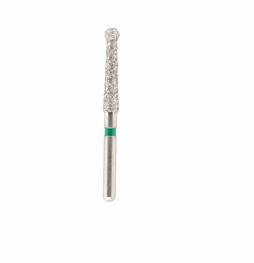 Бор алмазный 802L 019 FG, зеленый, 1 шт. Форма: конус с шариком на конце., JOTA, Швейцария