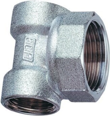 Хр. концевой переходник для коллекторов с двумя выходами (3/4" х 1/2" х 1/2" ВР)