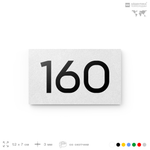 Номер на дверь 160, табличка на дверь для офиса, квартиры, кабинета, аудитории, склада, белая 120х70 мм, Айдентика Технолоджи