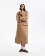 Пальто прямое, Бежевый