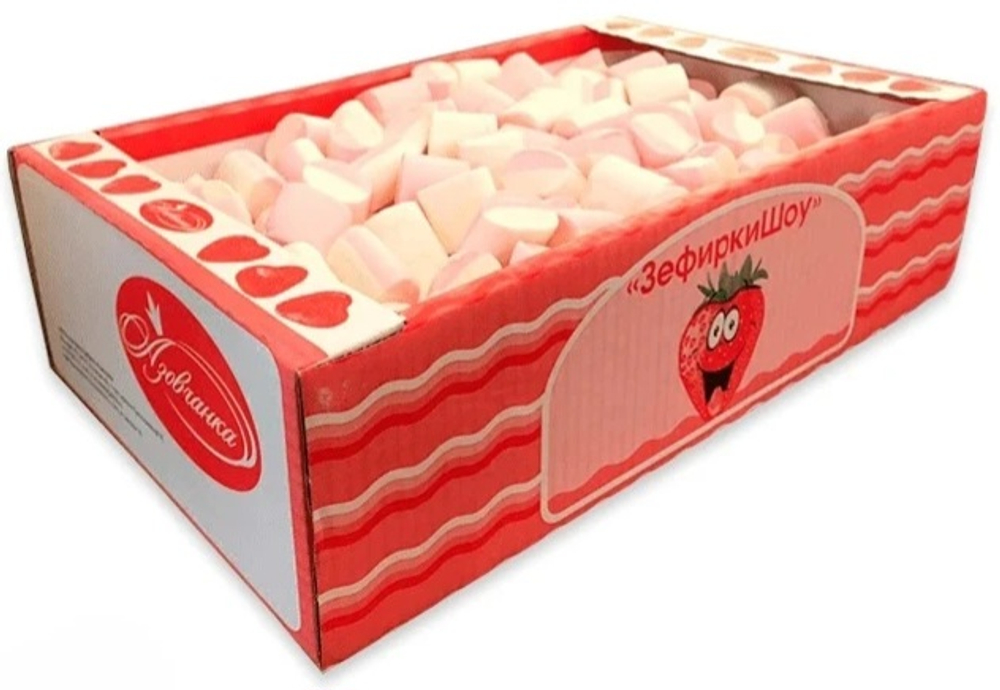 АЗОВЧАНКА ЖЕВАТ.ЗЕФИР ЗЕФИРКИШОУ КЛУБНИКА И СЛИВКИ 1,5 КГ