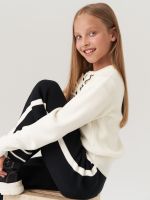 Кардиган школьный для девочки AT585 молочный