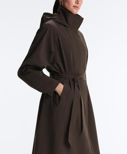 Oysho Ультралегкий плащ с водонепроницаемостью 10 000 мм, коричневый