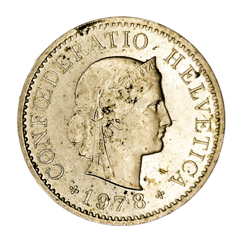 Switzerland, 5 Rappen, 1978 – Libertas Series, XF