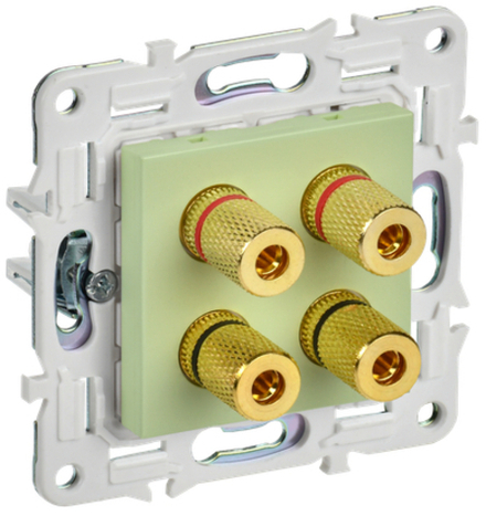 SKANDY Аудиорозетка 4-местная SK-A01G мятный IEK