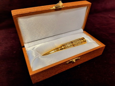 Флешка "Пуля", золото, латунь