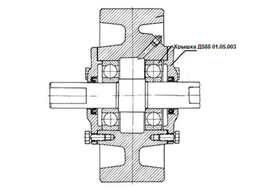 Д588 01.05.003 Крышка опорного ролика