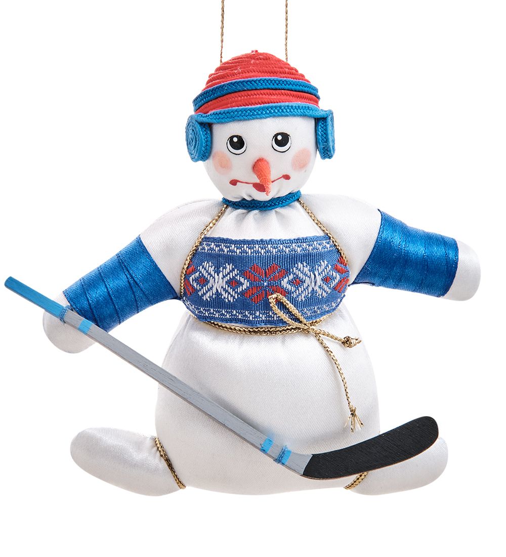 РусКукла RK-951/2 Кукла подвесная «Снеговик-хоккеист»