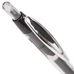 Ручка гелевая автоматическая с грипом BRAUBERG "Officer", ЧЕРНАЯ, корпус тонированный черный, узел 0,5 мм, линия письма 0,35 мм, 141058