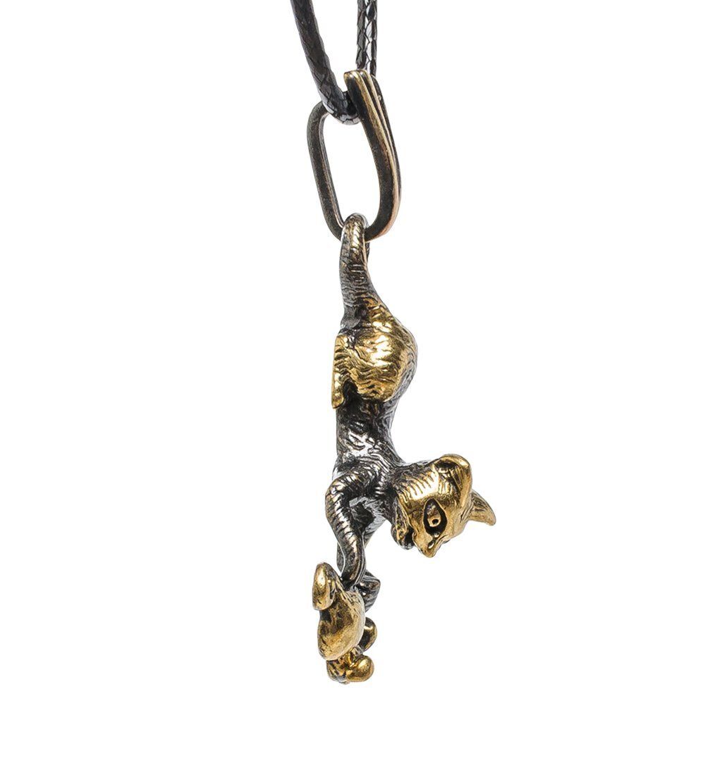 AM-1690 Подвеска «Кошка с мышкой» (латунь)
