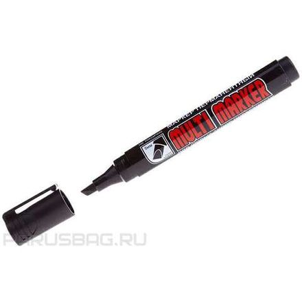 Маркер перманентный скошенный 1-5мм, Crown Multi Marker Chisel, чёрный