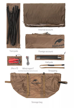 Палатка Naturehike Hexagon шестиугольная 4-местная, алюминиевый каркас, песочный