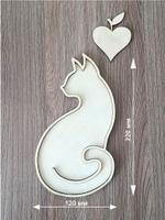 Набор для творчества мозаика стеклянная Розовый Кот 18 см.