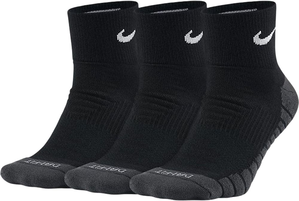 Носки теннисные Nike Dry Cushioned Quarter 3P - black