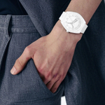 PUMA Stree Series Wrist Watch Quartz Movement Silicone Strap 48mm White Dial Men"s Watches 50m Water Resistant